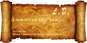 Laskovits Dália névjegykártya
